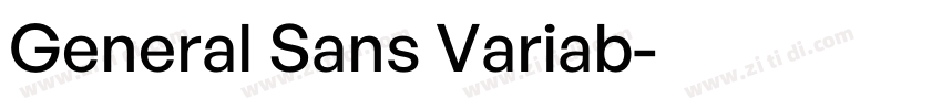 General Sans Variab字体转换